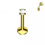 Piercing micro-labret 16 - PVD screw in strass