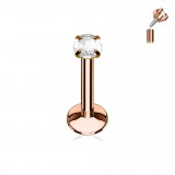 Piercing micro-labret 16 - PVD screw in strass