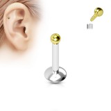 Piercing micro-labret 33 - PVD boule screw in