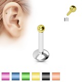 Piercing micro-labret 33 - PVD boule screw in