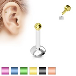 Piercing micro-labret 33 - PVD boule screw in