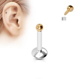 Piercing micro-labret 33 - PVD boule screw in