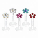 Piercing micro-labret PTFE 11 - Flower