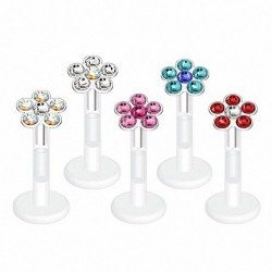 Piercing micro-labret PTFE 11 - Flower