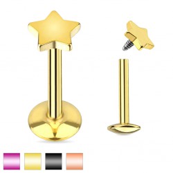 Piercing micro-labret 47 - PVD étoile