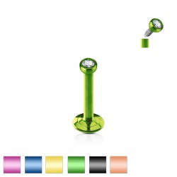 Piercing micro-labret 45 - PVD strass trans