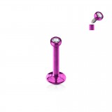 Piercing micro-labret 45 - PVD strass trans