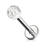 Piercing micro-labret acry 24 - UV boule paillettes