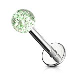 Piercing micro-labret acry 24 - UV boule paillettes