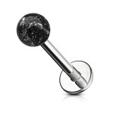 Piercing micro-labret acry 24 - UV boule paillettes