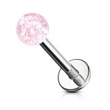 Piercing micro-labret acry 24 - UV boule paillettes