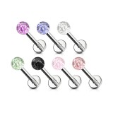 Piercing micro-labret acry 24 - UV boule paillettes