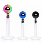 Piercing micro-labret PTFE 66 - PVD boule