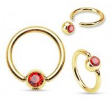 Piercing micro-bcr 22 - Plaqué-or strass
