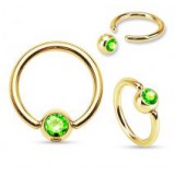 Piercing micro-bcr 22 - Plaqué-or strass