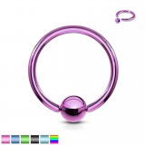 Piercing anneau BCR PVD O,8 ou 1mm