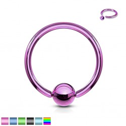 Piercing anneau BCR PVD O,8 ou 1mm