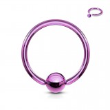 Piercing anneau BCR PVD O,8 ou 1mm