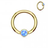 Piercing anneau 1,6mm 64 - Gold-ip opale