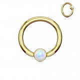 Piercing anneau 1,6mm 64 - Gold-ip opale