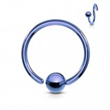 Piercing anneau 1,6mm 116 - PVD 1 bord attaché