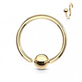 Piercing anneau 1,6mm 116 - PVD 1 bord attaché