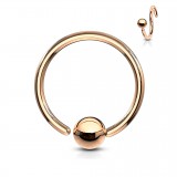 Piercing anneau 1,6mm 116 - PVD 1 bord attaché