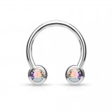 Piercing micro-circulaire 115 - Strass de face