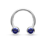 Piercing micro-circulaire 115 - Strass de face
