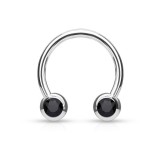 Piercing micro-circulaire 115 - Strass de face