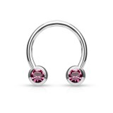 Piercing micro-circulaire 115 - Strass de face