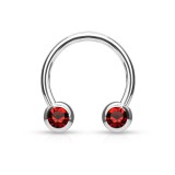 Piercing micro-circulaire 115 - Strass de face
