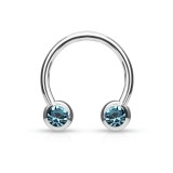 Piercing micro-circulaire 115 - Strass de face
