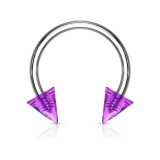 Piercing micro-circulaire 18 - UV unicolore pointes