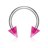 Piercing micro-circulaire 18 - UV unicolore pointes