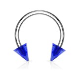 Piercing micro-circulaire 18 - UV unicolore pointes