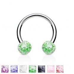 Piercing micro-circulaire 13 - UV paillettes boules