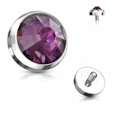 Embout microdermal strass plat titane 04mm