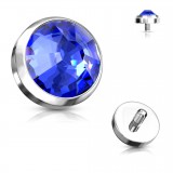 Embout microdermal strass plat titane 04mm