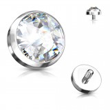 Embout microdermal strass plat titane 04mm