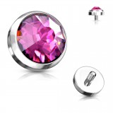 Embout microdermal strass plat titane 04mm