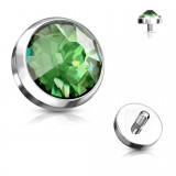 Embout microdermal strass plat titane 04mm
