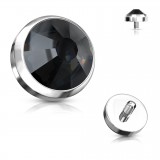 Embout microdermal strass plat titane 04mm