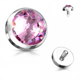 Embout microdermal strass plat titane 04mm