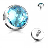 Embout microdermal strass plat titane 04mm