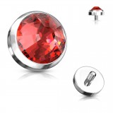 Embout microdermal strass plat titane 04mm