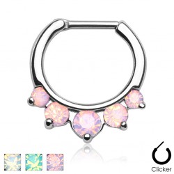 Piercing septum 15 - Zircones styles opalites