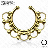 Faux-piercing septum cercles et petits ronds (59)