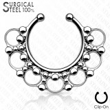 Faux-piercing septum cercles et petits ronds (59)