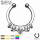 Faux-piercing septum cinq strass (56)